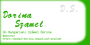 dorina szamel business card