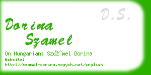 dorina szamel business card